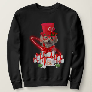Sweatshirt de caniche de Noël de Noël de vacances