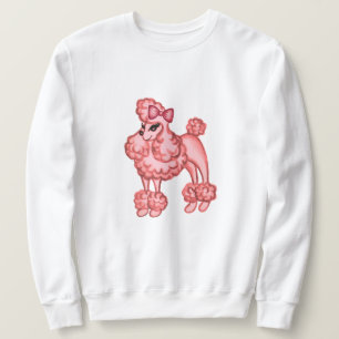Sweatshirt de caniche rose