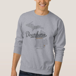 Sweatshirt de carte de Dearborn Michigan rétro