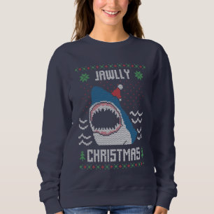 Sweatshirt de chandail moche de requin de Noël