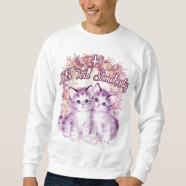 Sweatshirt de chatons de tueur (Devant)