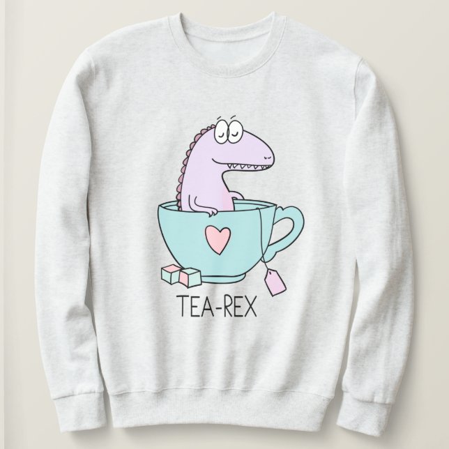 Sweatshirt de Cute Tea-Rex (Design devant)