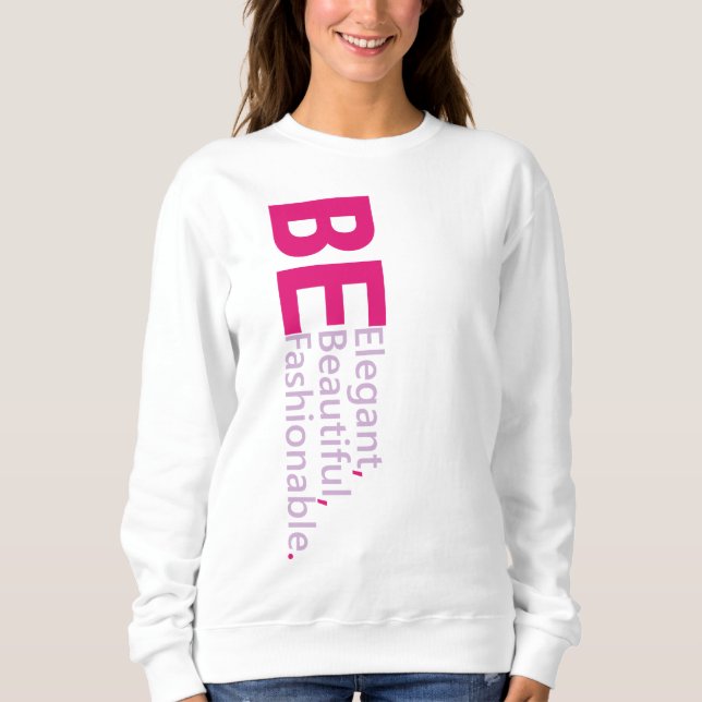 Sweatshirt de devis motivationnels de texte élégan (Devant)
