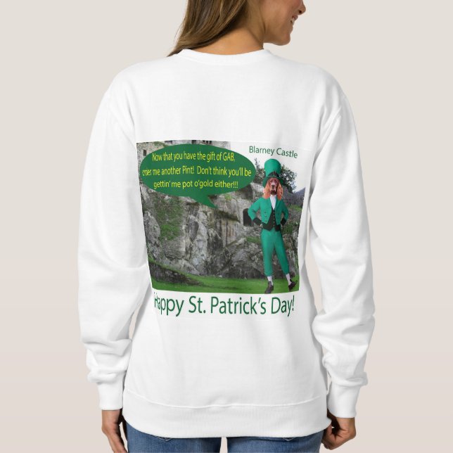 sweatshirt de femmes. Bonne Saint Patrick. Iris (Dos)
