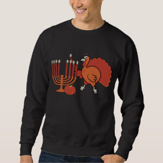 Sweatshirt de fête de "Thanksgivukkah" Crewneck
