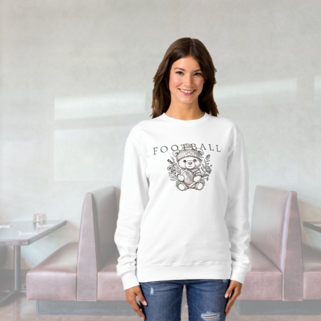 Sweatshirt de football personnalisé de l'ours mou (Cute Custom Football Sweatshirt)