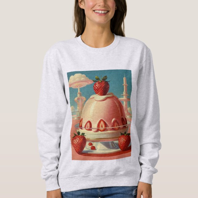 Sweatshirt de gâteau futuriste rétro (Devant)