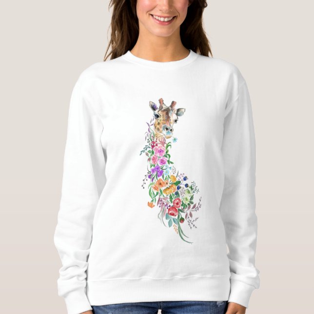 Sweatshirt de Giraffe Fleurs (Devant)
