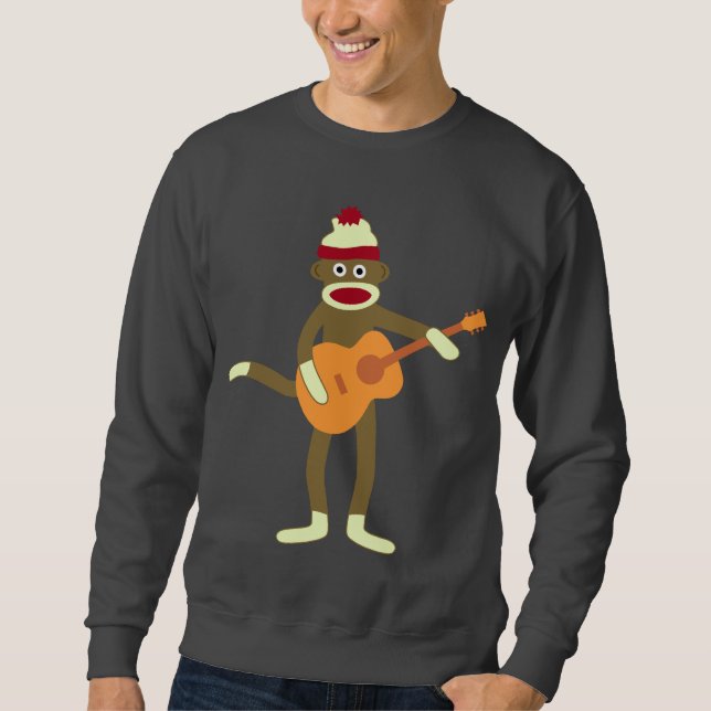Sweatshirt de guitare acoustique de singe de (Devant)