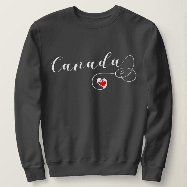 Sweatshirt de Heart Canada, drapeau canadien (Design devant)