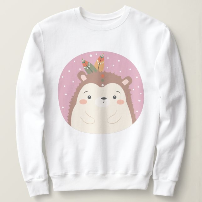 Sweatshirt de hérisson mignon (Design devant)