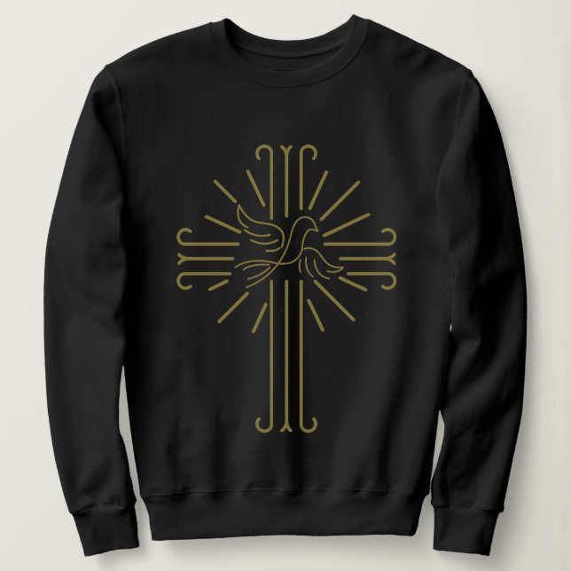 Sweatshirt de Jésus Christ Cross & Peace Dove (Design devant)