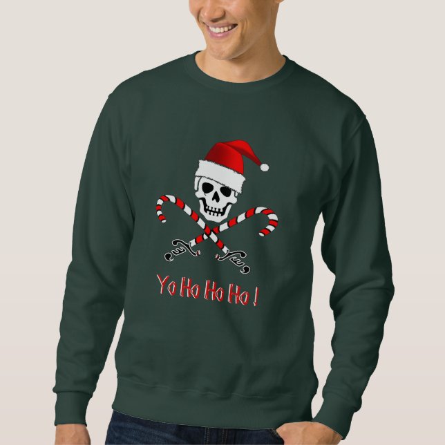 Sweatshirt de jolly roger de Noël de pirate (Devant)