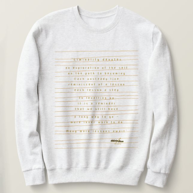 Sweatshirt de la libialité par la poète Adiela Ako (Design devant)