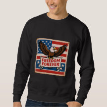 Sweatshirt de l'aigle américain pour la liberté