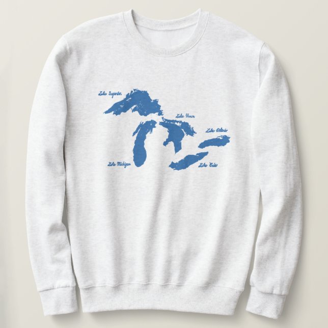 Sweatshirt de l'équipage-cou des Grands Lacs (Design devant)
