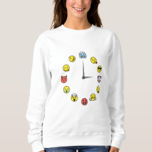 Sweatshirt de l'horloge Emoji