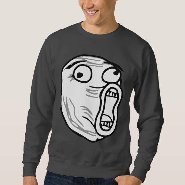 Sweatshirt De LOL de rire visage bruyant Meme de rage (Devant)