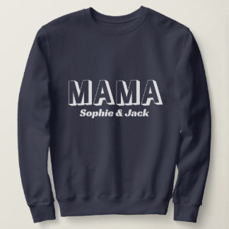 Sweatshirt de maman personnalisé avec nom d'enfant