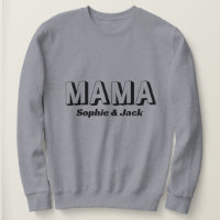 Sweatshirt de maman personnalisé avec nom d'enfant