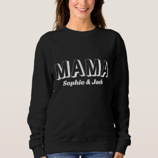 Sweatshirt de maman personnalisé avec nom d'enfant
