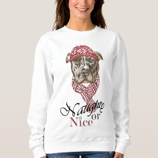 Sweatshirt de Noël à taureau (Devant)