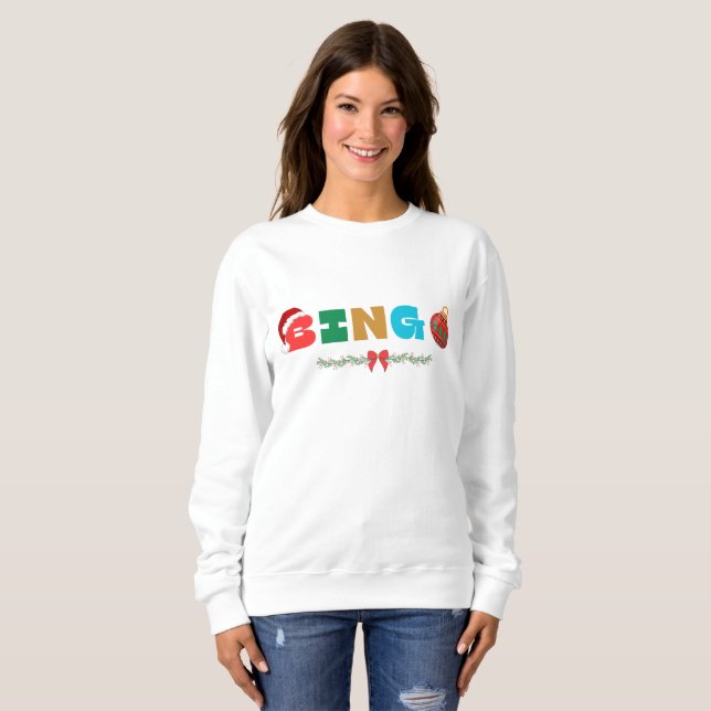 Sweatshirt de Noël BINGO (Devant entier)