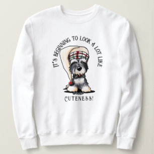Sweatshirt de Noël KiniArt Mini Schnauzer