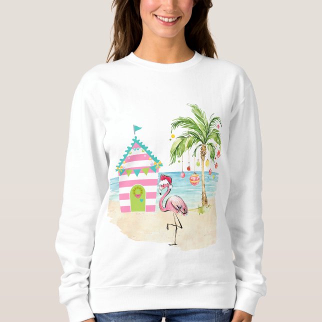 Sweatshirt de Noël tropical (Devant)
