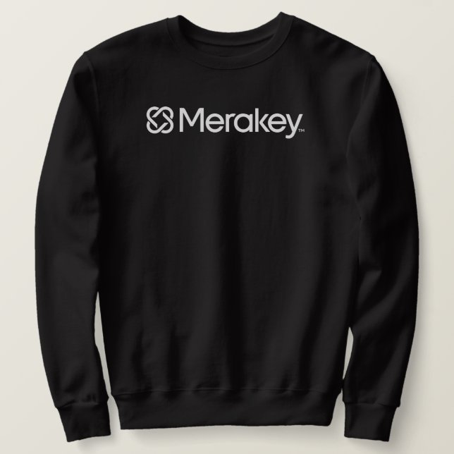 Sweatshirt de noir de logo de Merakey (Design devant)