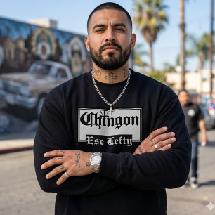 Sweatshirt de nom personnalisé Mens Chingón