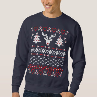 Sweatshirt de pull de chandail de pixel de Noël :