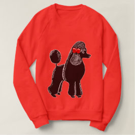 Sweatshirt de Raglan féminine de gribouillis noir
