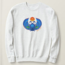 Sweatshirt de scarab bleu égyptien