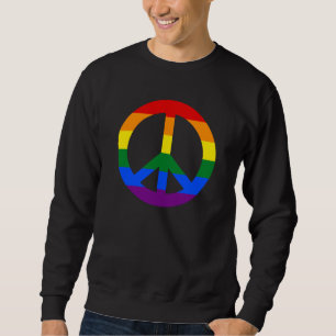 Sweatshirt de signe de paix de drapeau de LGBT