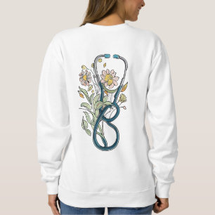 Sweatshirt de stéthoscope floral