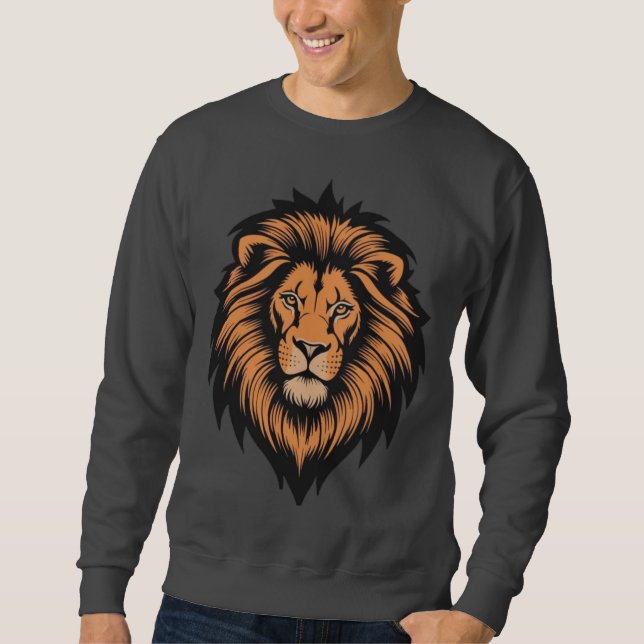 Sweatshirt de style Tatouage Tête de Lion (Devant)
