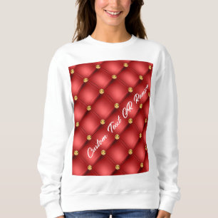 Sweatshirt de texte personnalisé avec diamètre or