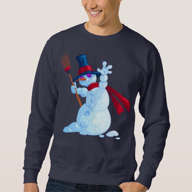 Sweatshirt de vacances Chillin' Snowman (Devant)