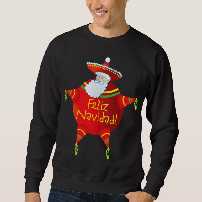 Sweatshirt de vacances de Feliz Navidad (Devant)