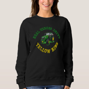 Sweatshirt De vrais héros conduisent des jantes jaunes Le tra