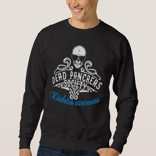 Sweatshirt Dead Pancreas Société Sensibilisation au diabète D (Devant)