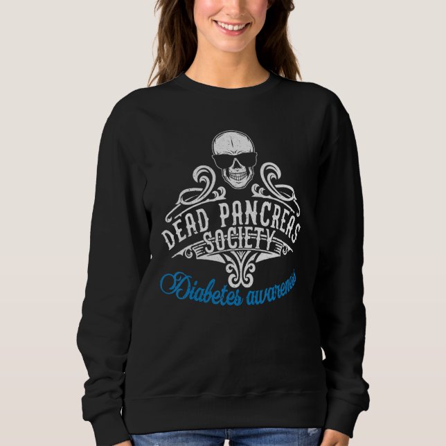 Sweatshirt Dead Pancreas Société Sensibilisation au diabète D (Devant)