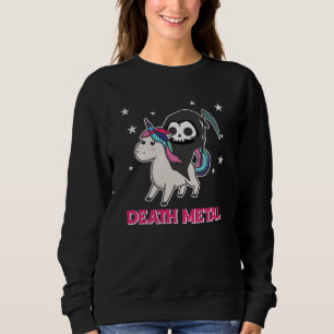 Sweatshirt Death Metal - Death Riding Unicorn Funny Unicorn