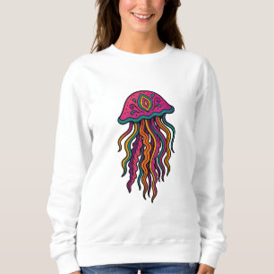 Sweatshirt Débardeur femme Méduse Néon Trippy
