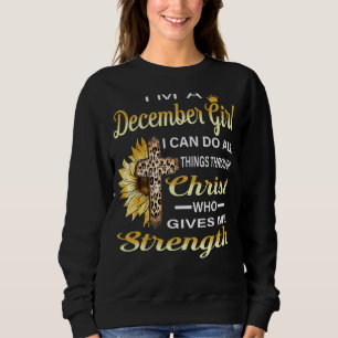 Sweatshirt Décembre Fille Fleur d'anniversaire peut faire des