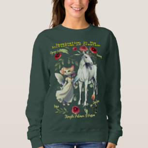 Sweatshirt (Deep Forest) Branché chats Unicorn branché