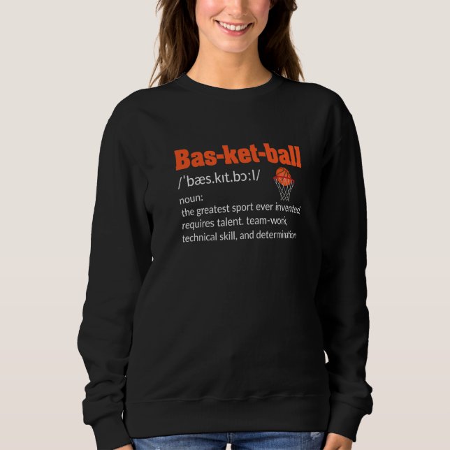 Sweatshirt Définition de basketball (Devant)