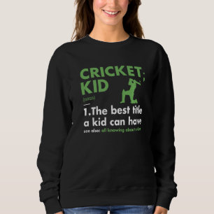 Sweatshirt Définition de gamin de sport Cricket Premium