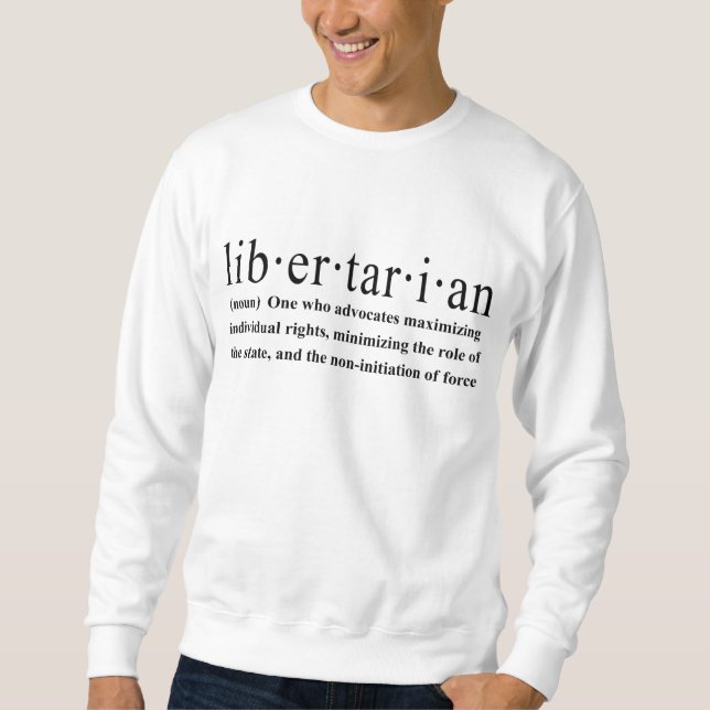 Sweatshirt Définition libertaire (Devant)